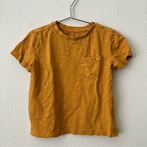 Rumi + Ryder marigold yellow short sleeve pocket tee t-shirt cotton